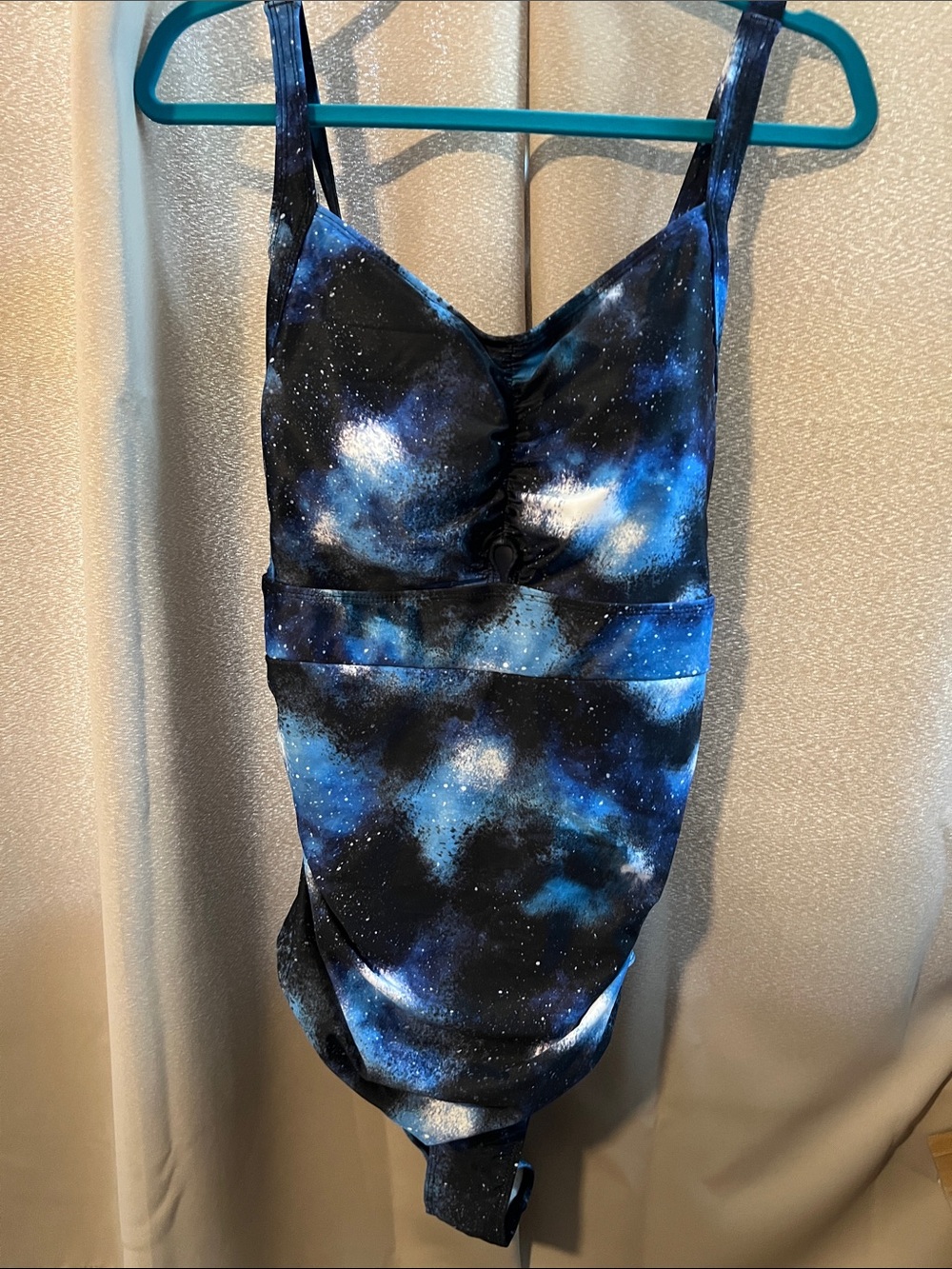 BloomChic Blue & Black Galaxy Print One-Piece Swimsuit